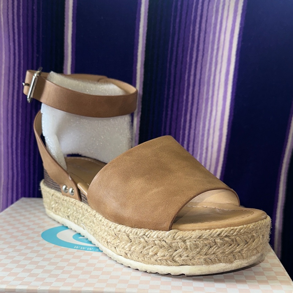 Sandal Wedge Soda Tan